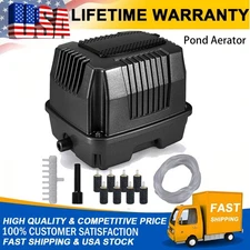 Pond Aerator Lake Outdoor LinearPool Air Pump with Air Stone Kit 10000 Gallons