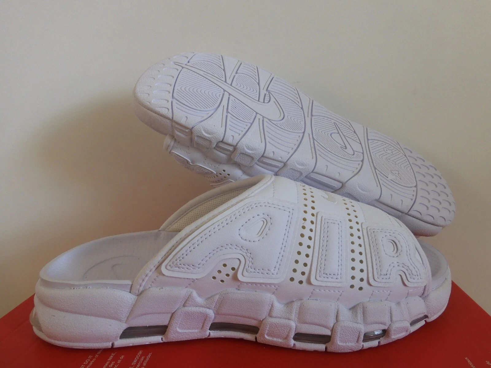 Nike Air More Uptempo Slide White Triple White "Sandali" taglia 8 [FD9884 101]