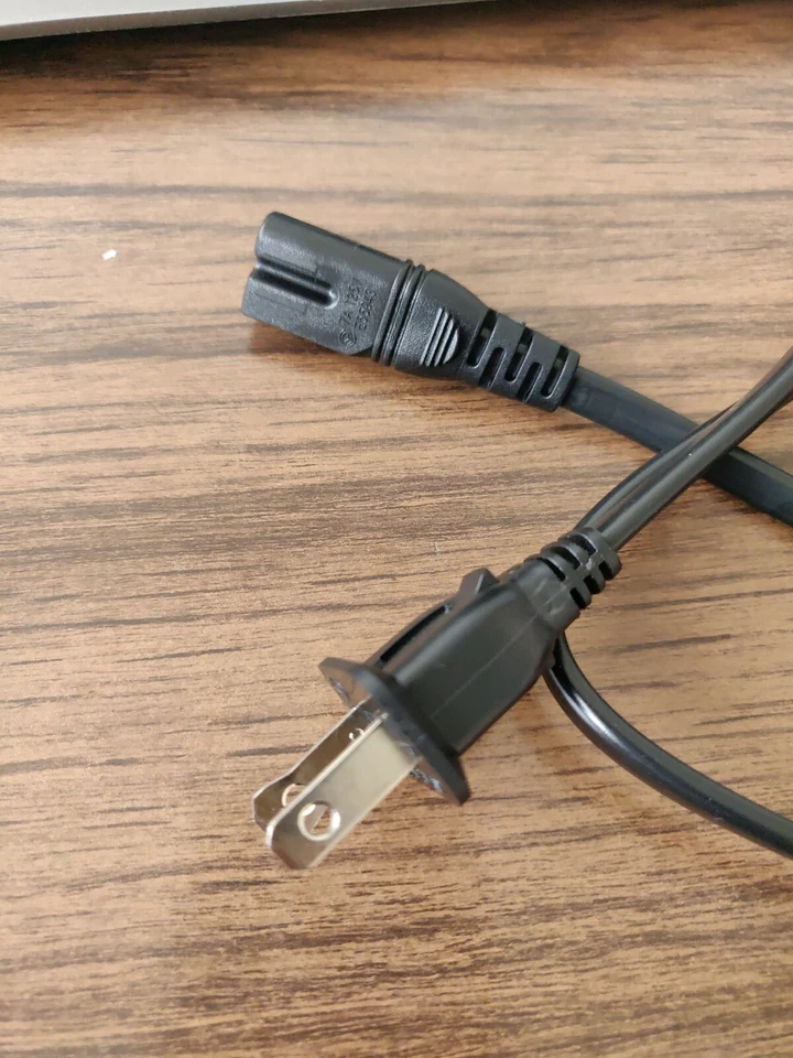 2 prong 5ft. Polarized Power Cord Cable for VIZIO TV's, Computers, Consoles - Image 3 of 3