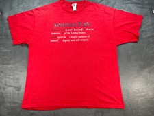 Vintage Red Made in USA Shirt Baggy XL American Pride Definitions
