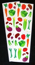 Mrs Grossman Vintage Two 2x6" Vegetable Sticker Sheets (Retired)