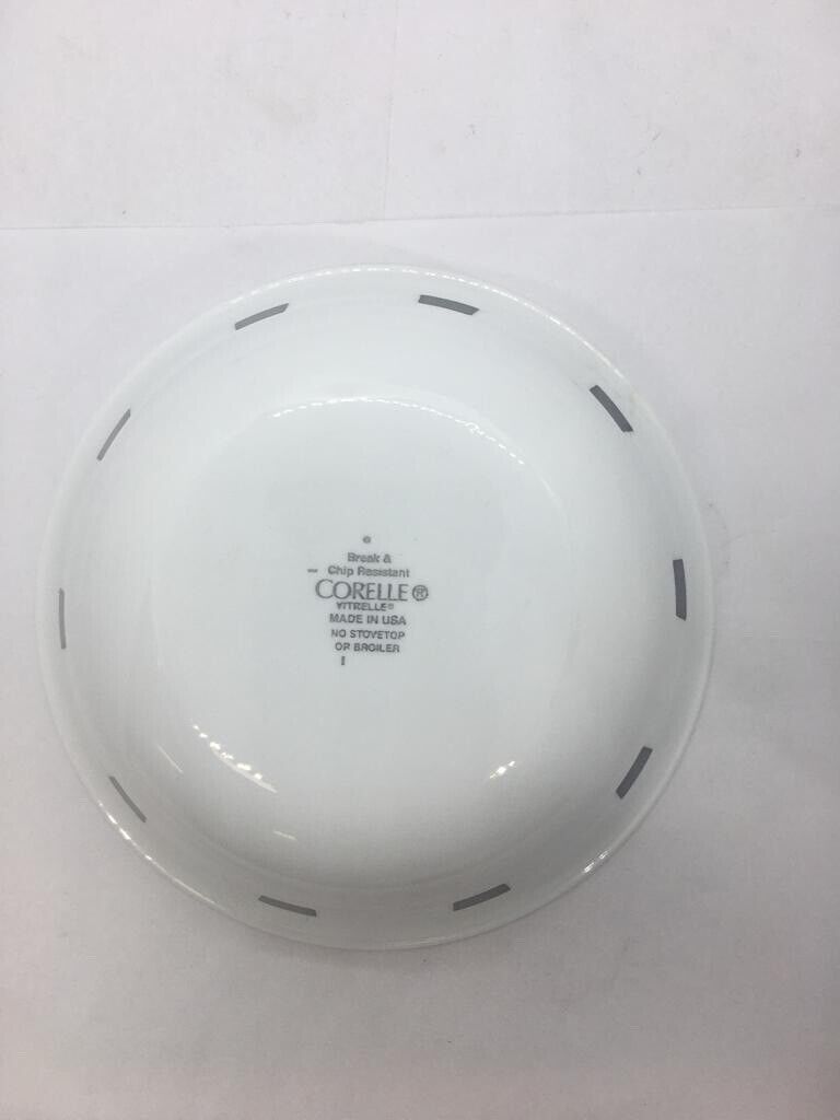 PACK OF 15 CORELLE URBAN CEREAL / SOUP BOWLS WHITE WITH BLACK SQUARES 6 1/4"