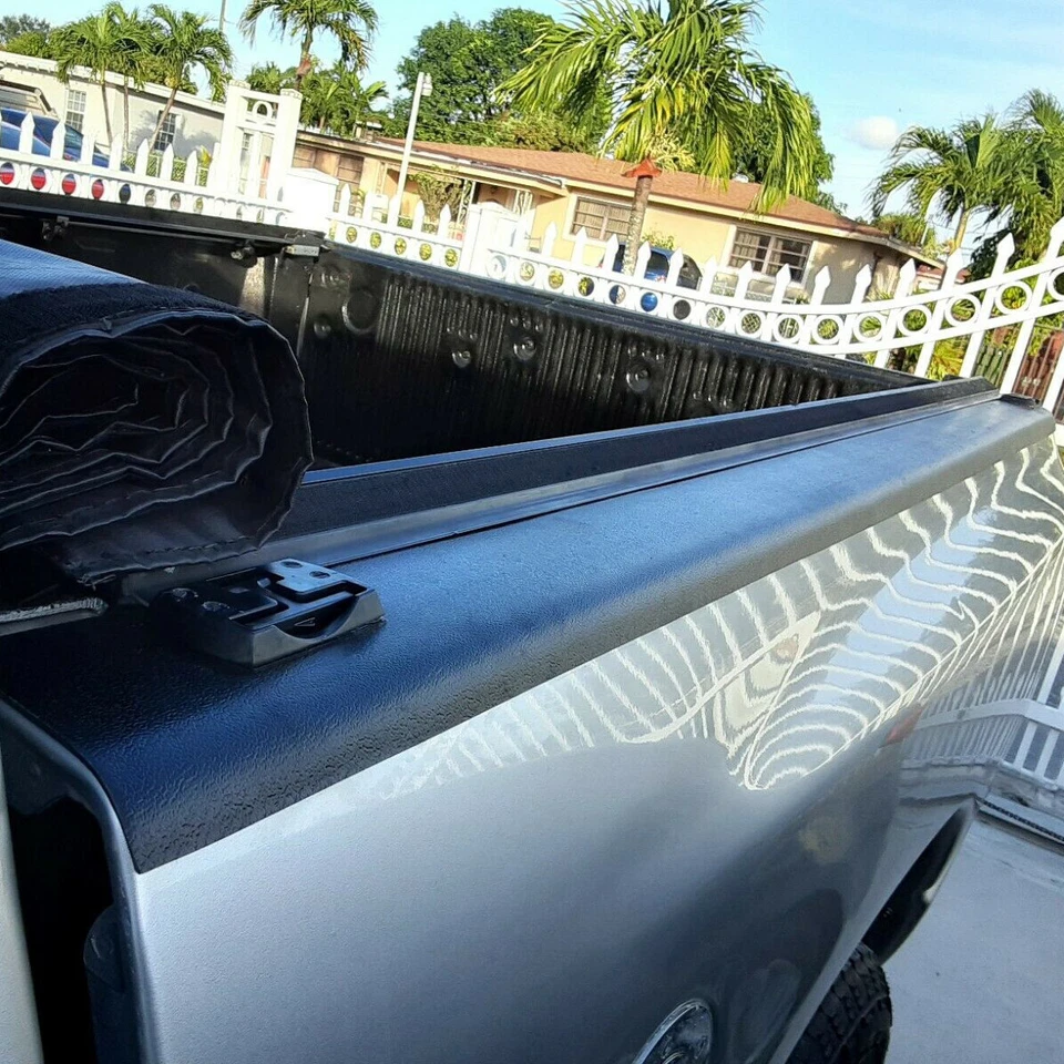 Ajuste para Dodge Ram 1500/2500/3500 2002-2009 tapa de riel de plataforma de 6'4" con cubierta superior de agujero Foto 4 de 4