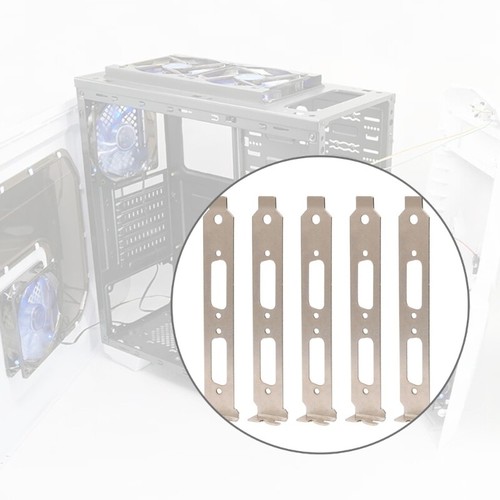 5Pcs Half Height Baffle Computer Case Blank DVI Bracket VGA Bracket Full Height - Afbeelding 3 van 8