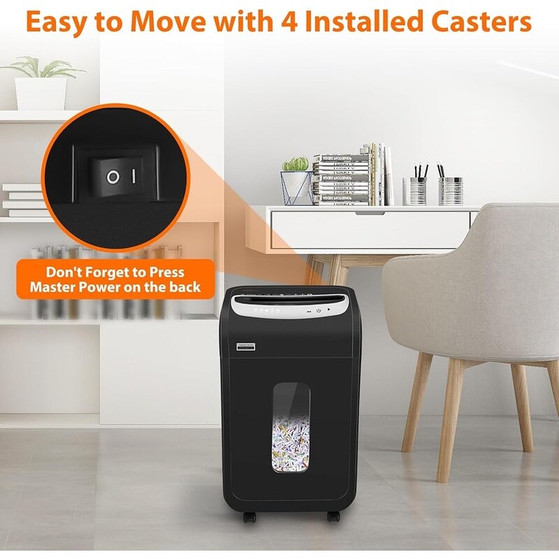 25 Sheet Heavy Duty Cross Cut Paper Shredder Jam Proof Quiet W/ 7.9 Gal Bin New