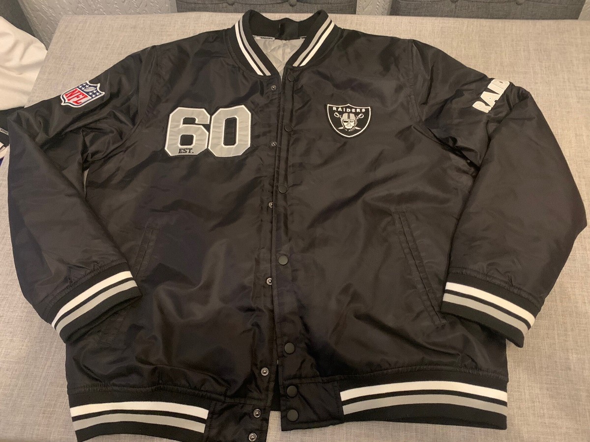 激レア入手困難NFL RaidersジャケットXL Las Vegas Raiders Jacket Primark XL 25” Pit To Pit | eBay UK