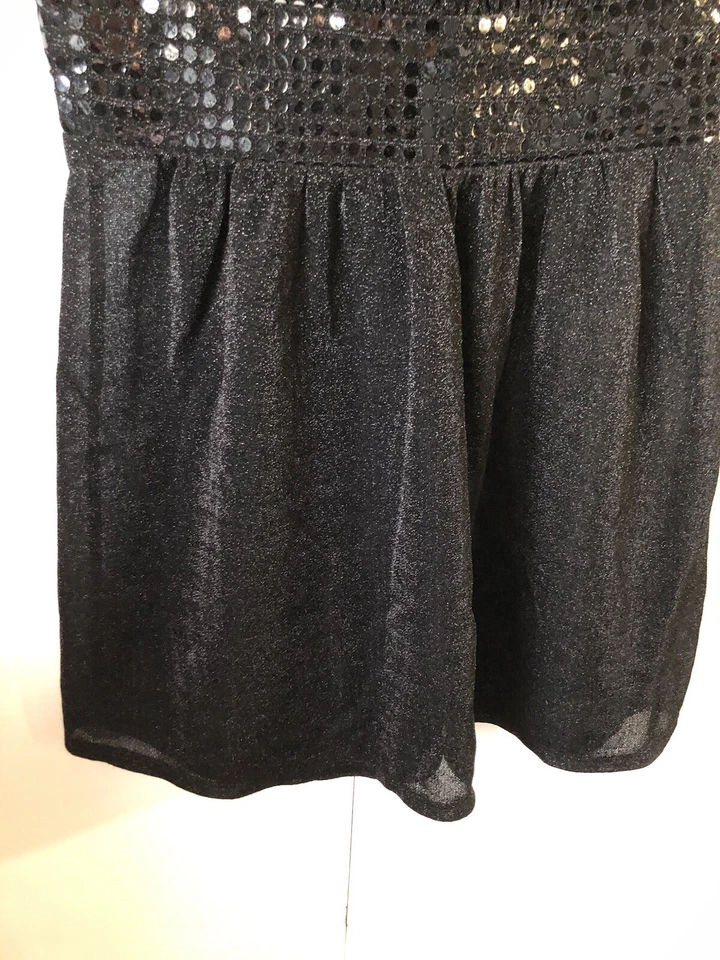 Heart Soul Ladies Small Black Sequin Sleeveless Top - Image 2 of 4