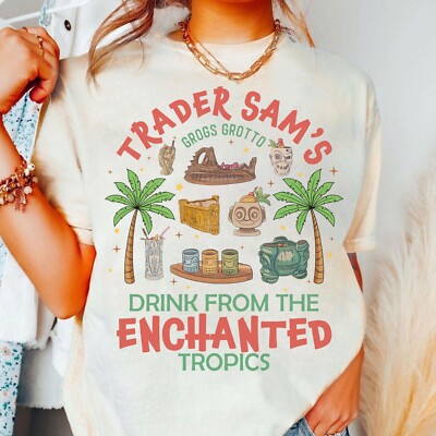 Disney Trader Sam s Grog Grotto Tiki Polynesian Unisex Adult Kid Tee 82309