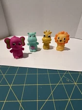 My B. Toys Finger Puppets Animal Pets Lot Of 4 Elephant  Lion Hippo Giraffe