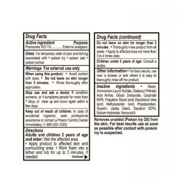 Leader Fórmula 2 en 1 Hiedra Venenosa Lavado Alivio de Picazón Doble Acción con Jojoba 6 OZ Foto 3 de 3