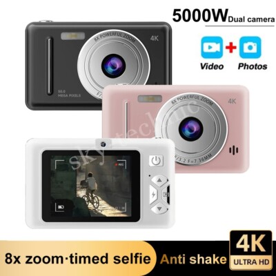 Digital Camera for Students Kids Camera 50MP 8X Camera Support OTG Transmission