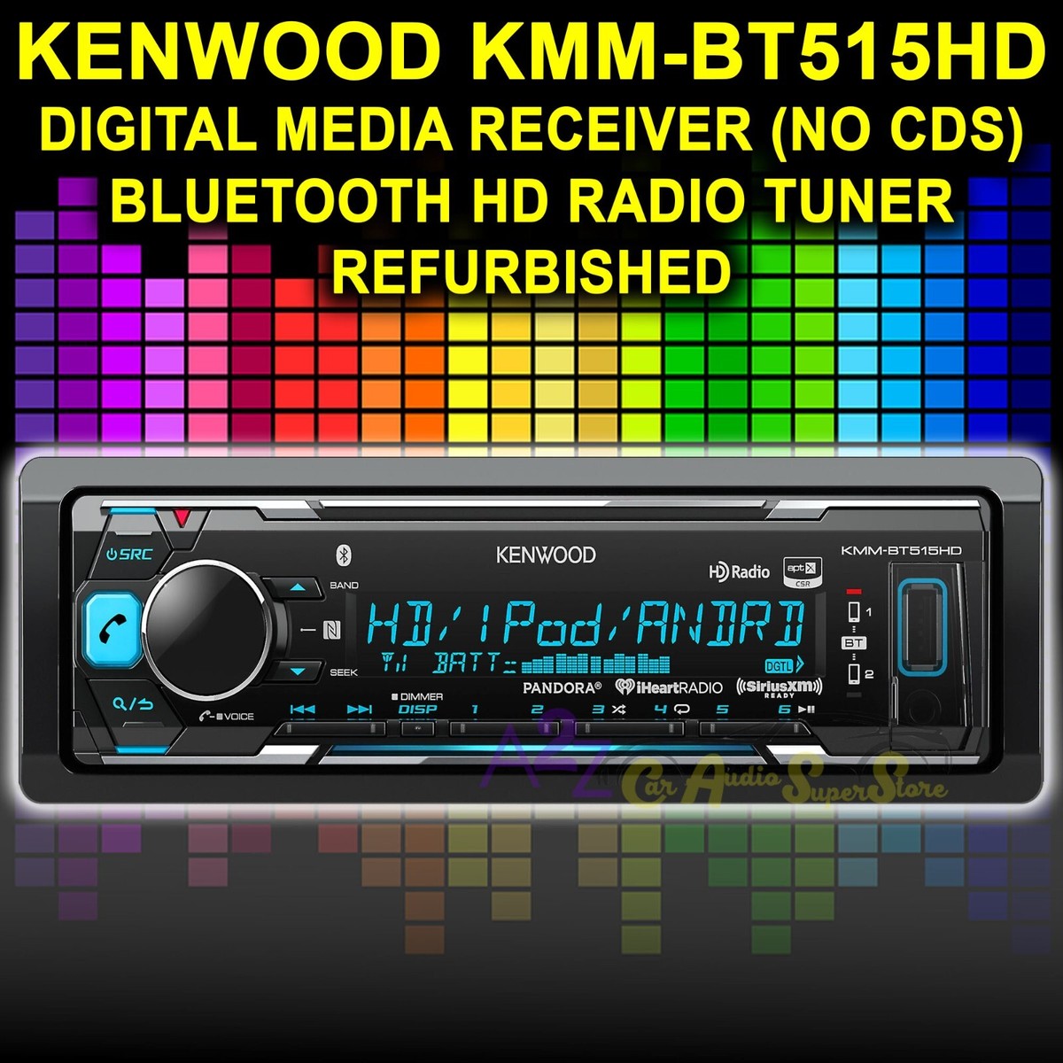 REFURBISHED KENWOOD KMM-BT515HD DIGITAL MEDIA RECEIVER HD