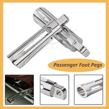 Chrome CNC Cut Passenger Foot Pegs For Harley Road King Dyna FXDWG FXDB FXDC