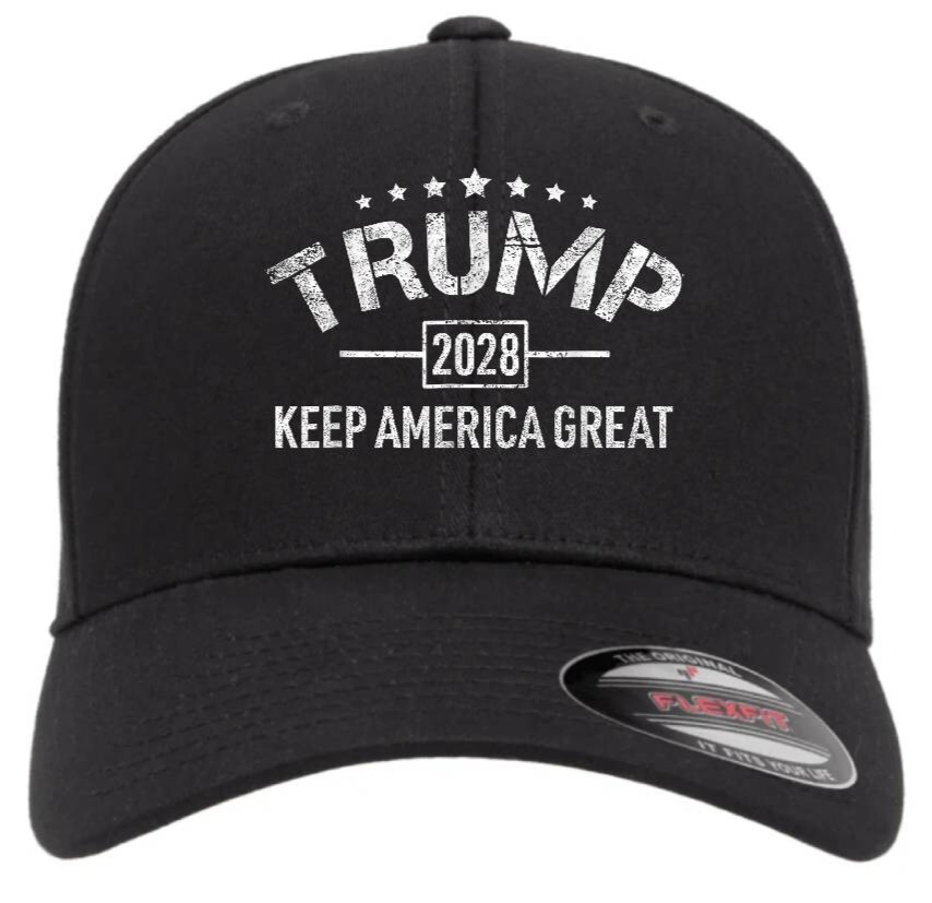 Trump 2028 MAGA 45 47 48 Make America Great Again 5001 Flexfit Hat