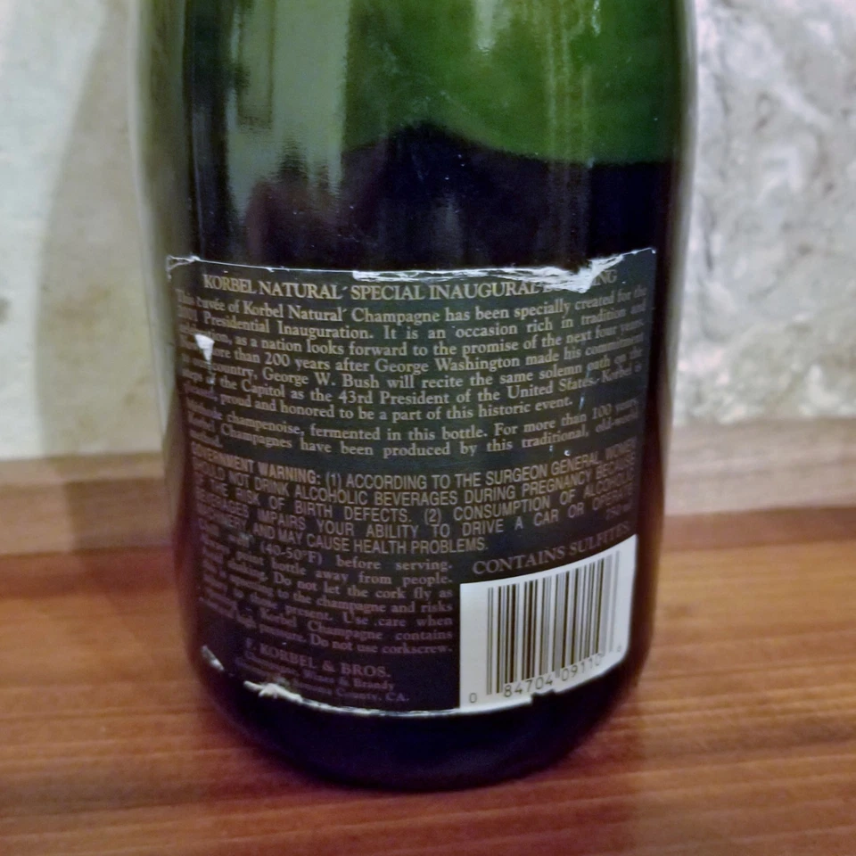 Inauguración presidencial 2001 Korbel Sonoma County vino champán Foto 4 de 4