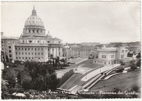 ROM - VATIKANSTADT - PANORAMA AUS DEN GÄRTEN -98257-