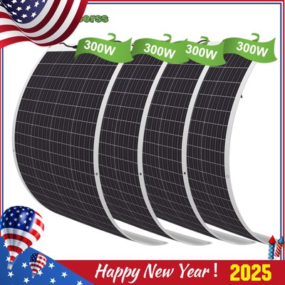 300W Flexible Solar Panel Mono 12V Home RV Boat Camping Power Battery Charging