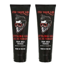 Fix Your Lid Firm Hold Styling Gel 8.5 oz 2 Pack New