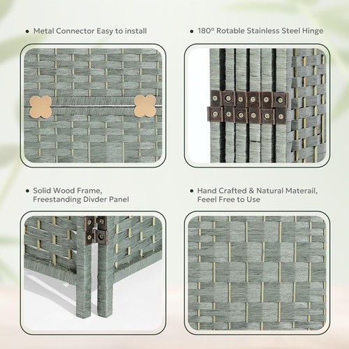 Room Divider 2-in-1 Room Divider 4/6 Panel for Room Separation Privacy Screen - Picture 25 of 38