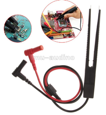 SMD 10mm Inductor Test Clip Probe Tweezer for Resistor Multimeter Capacitor