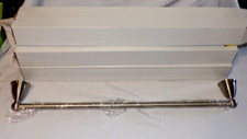 Lot 3 Metal 24" Bathroom Towel Rack Bar Cone Style Wall Mounts Sliver Cast Zinc