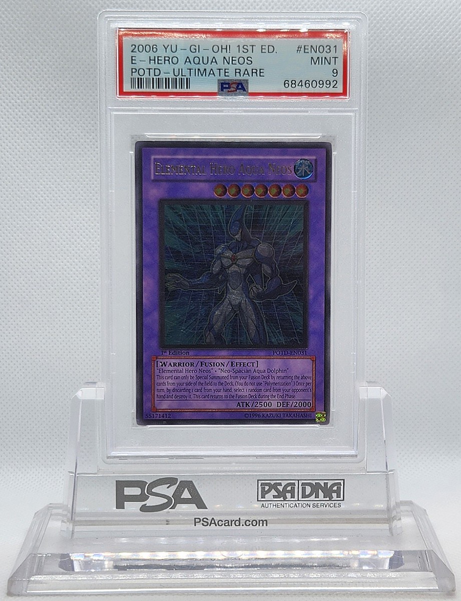 YUGIOH 1ST ED POTD-EN031 ELEMENTAL HERO AQUA NEOS ULTIMATE PSA 9