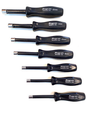 #ad Snap On USA NDDM1070 7 Piece Metric Hard Handle Nut Driver Set 6 to 12MM MINT $168.95