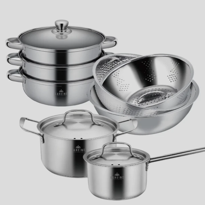 Lahenne the Queen Potoph Stainless Steel Mixing Bowl/Steamer/Pot 3 types