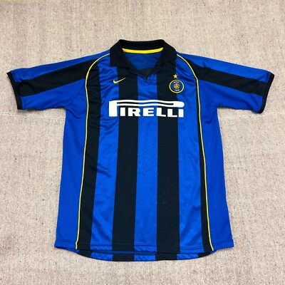 Inter Milan Soccer Jersey Mens Large Blue 2001/2002 Blue Nike