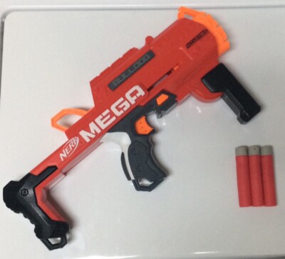 Red Nerf Gun Mega bulldog w/ 3 blasting darts