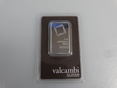 Valcambi Suisse 1 oz Palladium Bar .9995 Sealed With Assay