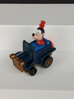 Vintage 1988 Disney s Goofy Pull-Back Car 2'' McDonalds Action Figure Toy 