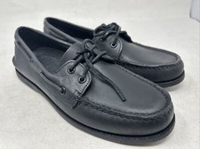 Sperry A/O 2 Eye Black Boat Shoes Men Size 8.5 f110 