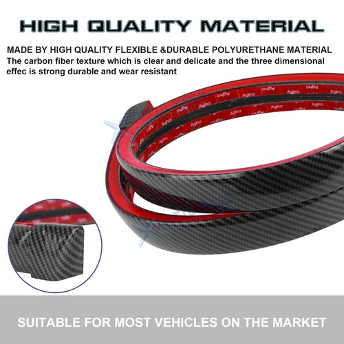 Carbon Fiber PU Rear Roof Trunk Tail Spoiler Wing Lip Tail Signal Brake Light - Picture 3 of 12