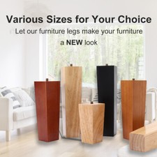 4X Furniture Wooden Legs Tapered Pyramid Replacement 10/16/20cm Furniture Feet