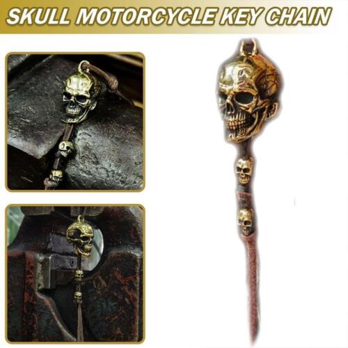 1X Biker Skull Bell For Motorcycles Biker Bell Accessory Keychain Pendant AU - Afbeelding 1 van 10
