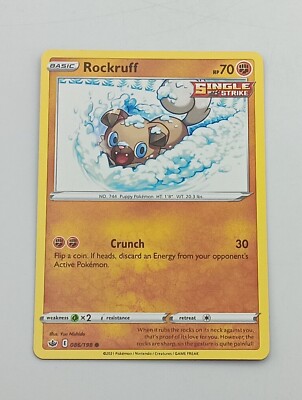 Pokémon TCG Einzelkarte Rockruff bespielt