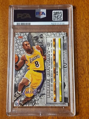 1996 FLEER METAL KOBE BRYANT ROOKIE #181 LOS ANGELES LAKERS PSA 10
