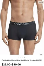 Calvin Klein Men's Ultra Soft Modal Trunks - NB1796