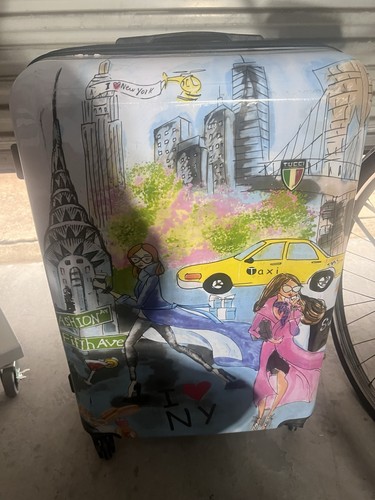New York Love Fashion Spinner Wheel Luggage by Tucci Italy 24” Medium