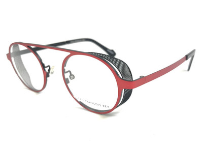 J.F. Rey Eyeglasses Frames JF2665 3000 Matte Red Black Side Shields 45-23-144