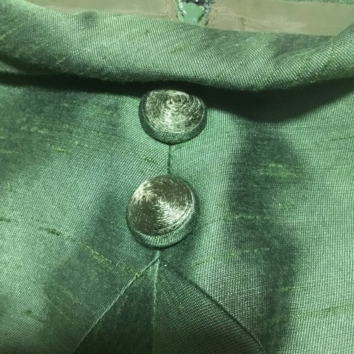 60s Forest Green Mod Mini Shift Dress VTG Sz 8 S Slubs Shantung ? Lined, Size 8, $59 - Photo 7