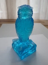 Degenhart Sapphire ? Blue Glass Owl
