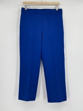 St. John Vivid Blue Straight Leg Diana Fit Trouser Pants Sz 8 NEW