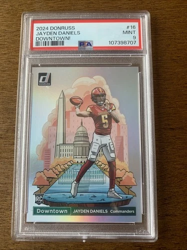 2024 Panini Donruss - Downtown! Jayden Daniels #16 (RC) PSA 9