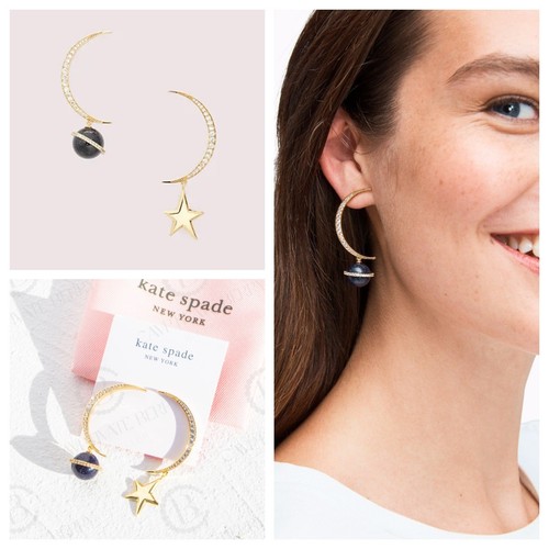 Kate Spade On The Rocks Crystal Asymmetrical Earrings NWT Gifts - Picture 5 of 9