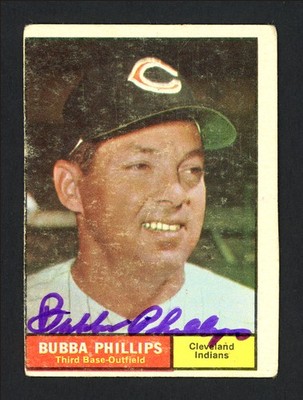 Bubba Phillips Signed 1961 Topps Card #101 Cleveland Indians