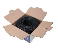 CAT6 Black Ethernet Cable 870FT 23AWG UTP CCA Network Solid Bulk Wire Open Box