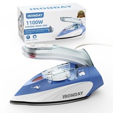 Mini Travel Iron with Steam for Clothes with Dual Voltage, 2.7oz Water Tank,T...