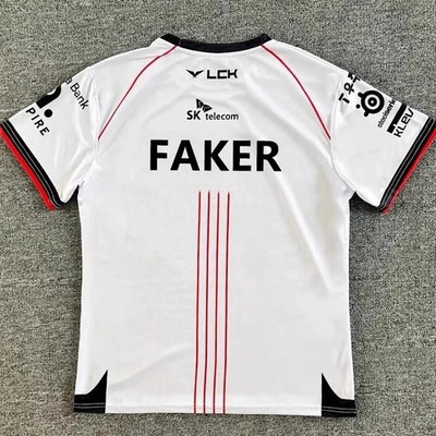 スポーツ選手 T1 uniform LCK 2024 Jersey 2024 LCK Team T1 Uniform Jersey S14 Faker T-shirt World